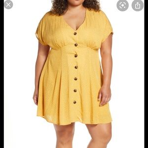 BP Nordstrom prairie button mini dress